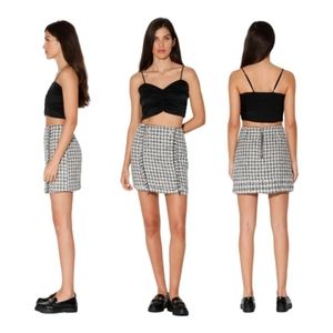 Walter Baker Black & White Tweed Skirt Size 6 NWT MSRP $168